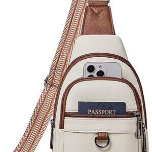 Womens Sling Bag Crossbody Bags for Women Vegan Leather Sling Backpack Daypack F